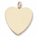 1/2MM THICK 14K YELLOW HEART CHARM  